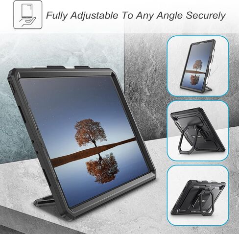 Fintie Case for iPad Pro 11 4th / 3rd Generation 2022/2021, iPad Pro 11 2nd/1st - [Tuatara Magic Ring] 360 Degree Rotating Shockproof Rugged Cover w/Screen Protector, Pencil Holder, Black in Saudi Arabia