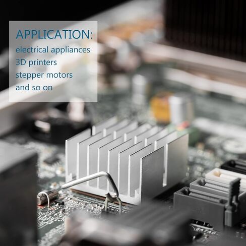 DMiotech 12 Pack 11x11x5mm Aluminum Alloy Radiator Electronic Cooler Radiator with Thermal Paste for MOS and IC Chip in Saudi Arabia