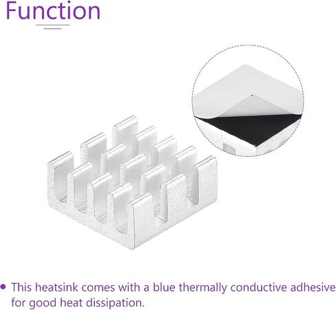 DMiotech 12 Pack 11x11x5mm Aluminum Alloy Radiator Electronic Cooler Radiator with Thermal Paste for MOS and IC Chip in Saudi Arabia