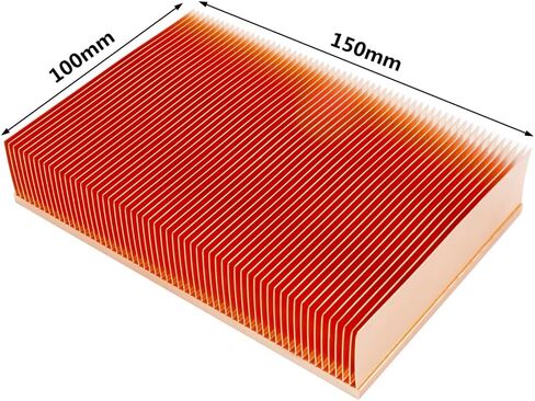 DIY النحاس النقي المبرد 150x100x30 مللي متر/5.91x3.94x1.18 بوصة يهرب زعنفة برودة ل عالية الطاقة LED مكبر للصوت رقاقة إلكترونية التبريد in Kuwait
