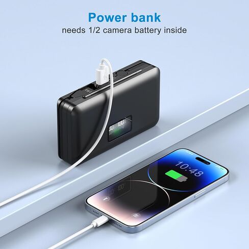 شاحن بطارية LP-E10 مع قارئ بطاقات (باستثناء البطارية) متوافق مع Canon EOS Rebel T3/5/6/7/100، X50/70/80/90، 4000D، 3000D، 2000D، 1500D، 1300D، 1200D، 1100D أسود in Kuwait