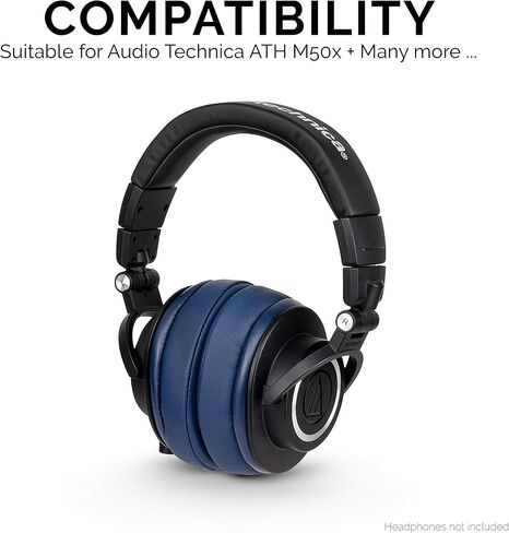 Brainwavz Replacement Earpads for ATH M50X, M50BT, Steelseries Arctis, Pro Wireless & Stealth 600, HyperX Cloud, AKG, SHURE, Philips & Many More Headphones, Memory Foam Ear Pad Cushions, Black Oval in Kuwait