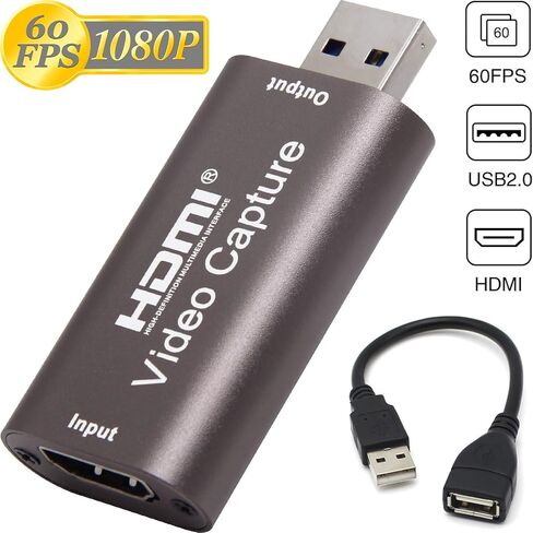 BlueAVS 4K HDMI to USB Capture Card, 1080P@60Hz, Live Streaming & Recording | Plug and Play HDMI Capture for DSLR, Camcorder and Action Cam, Ideal for OBS, Zoom, Live Streaming and Video Calls in Kuwait