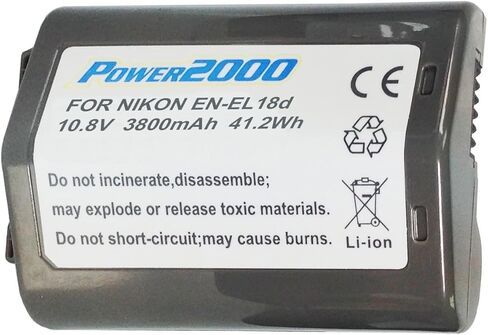 بطارية Vidpro Power2000 ACD-800 لكاميرا Nikon EN-EL18d (10.8 فولت 3800 مللي أمبير في الساعة) in Kuwait