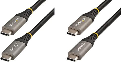 StarTech.com كابل USB C بطول 3 أقدام (1 متر) بسرعة 10 جيجابت في الثانية وكابل USB C بطول 6 أقدام (2 متر) بسرعة 5 جيجابت في الثانية وكابل USB-C من StarTech.com in Kuwait