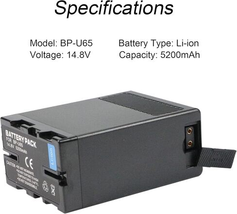 MULS BP-U65 بطارية 5200 مللي أمبير استبدال سوني BP-U30 BP-U60 BP-U66 BP-U90 BP-U95 BP-U96 بطارية لسوني PXW-FS5 PXW-FS7 PXW-FX9K PXW-X160 PXW-Z450 PXW-Z190 كاميرات الفيديو PXW-Z280 PMW-200 PMW-300 in Kuwait