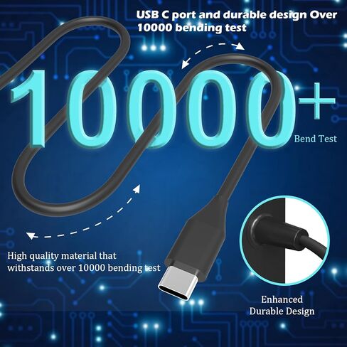 Universal 65W USB C Charger - USB C Laptop Charger 65 watt Type C : for Lenovo/HP/Dell/Steam Stream Steak Deck/Asus/Samsung/Acer/MacBook pro and All Computer or Smart Phone,USB-C AC Power Adapter Cord in Kuwait