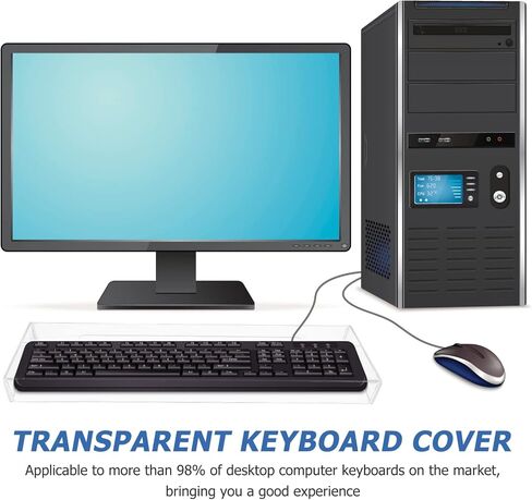 Zerodeko Clear Acrylic Keyboard Cover Protector Anti- cat Keyboard Bridge Protector Cats from Touching Keyboard for Laptop Computer Transparent in Saudi Arabia