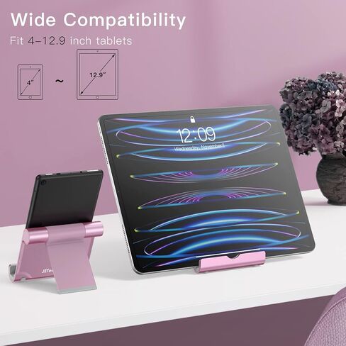 JETech Foldable Tablet Stand for 4-11" Tablets and Phones, Silver in Saudi Arabia