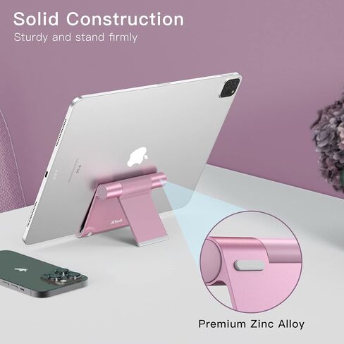 JETech Foldable Tablet Stand for 4-11" Tablets and Phones, Silver in Saudi Arabia