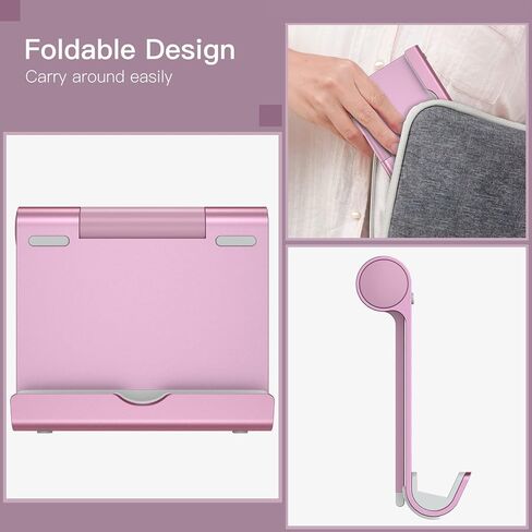 JETech Foldable Tablet Stand for 4-11" Tablets and Phones, Silver in Saudi Arabia