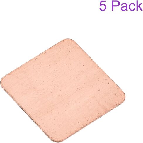 DMiotech 5 حزمة 15 × 15 × 0.4 مم مجموعة وسادة نحاسية حرارية IC رقائق غرفة تبريد تبريد الرقائق لتبريد الكمبيوتر المحمول in Kuwait