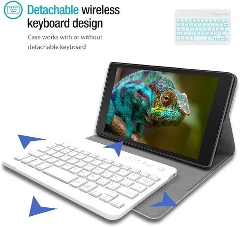 REAL-EAGLE Galaxy Tab A 8.4 2020 Backlit Keyboard Case SM-T307, 7 Color Backlights Detachable Wireless Keyboard Protective Case Cover for Samsung Galaxy Tab A 8.4 Inch 2020 SM-T307/T307U, Wood in Kuwait