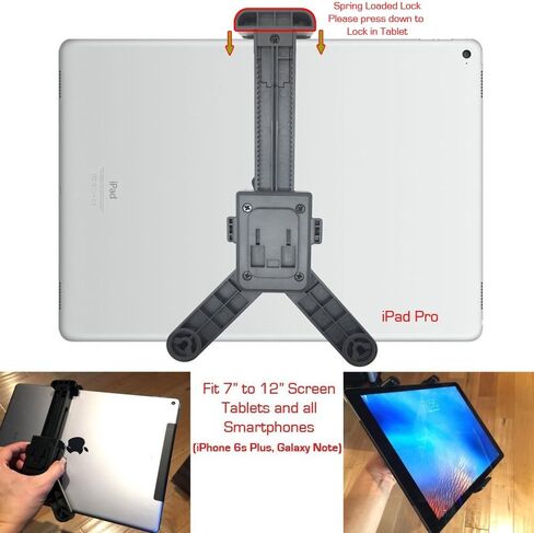 ChargerCity Multi-Adjust Metal Pole/Bar Mic Microphone Stand Clamp on Boom Live Video Streaming Mount for Smartphone& Tablet Like iPad Air Mini Pro All Generation iPhone & Galaxy S Phone Fold Pixel in Saudi Arabia