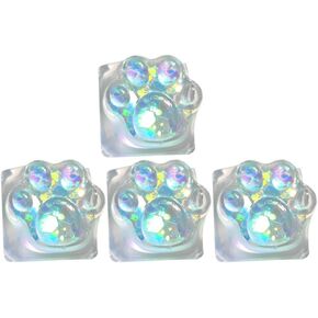 Cat Claw Keycap Keycap الخلفية Keycap لطيف الراتنج Keycap ESC Keycap استبدال لـ Cherry MX Switch لوحة المفاتيح الميكانيكية DIY الديكور (الوردي × 4) in Kuwait