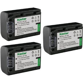 مجموعة بطارية Kastar NP-180 بديلة لـ Minolta MN2K50NV - 2.7K Quad HD / 48MP، MN4K25NV - 4K Ultra HD، MN4K20NV - 4K Ultra HD، MN2K10NV - 2.7K Quad HD / 48MP IR Night Vision Camcorder in Kuwait