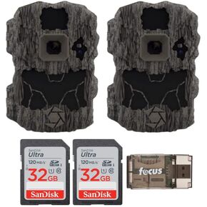 Stealth Cam DS4K Ultimate Camera 32 Megapixel and 4K Video Bundle with 32GB SD Card and Card Reader (2-Pack) (5 Items)