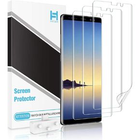 جراب واقي شاشة من 3 قطع من هاتشي، متوافق مع سامسونج جالاكسي نوت 8، غشاء مرن من البولي يوريثان، تغطية كاملة، أداة محاذاة، جراب واقي شفاف عالي الدقة لهاتف سامسونج جالاكسي نوت 8 in Kuwait