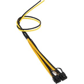 2Pcs Dual PCI-E Graphic Video Card 8pin 6+2pin DIY Splitter Power Cable Cord for Bitcoin Litecoin RIG Miner 12AWG+18AWG in Kuwait