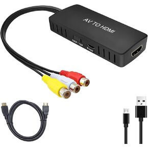 محول MythGeek RCA إلى HDMI، يدعم 1080P PAL/NTSC، متوافق مع مشغلات PS one، PS2، PS3، STB، Xbox، VHS، VCR، Blue-Ray DVD in Kuwait
