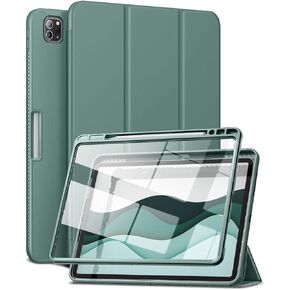 SURITCH for iPad Pro 6th/5th/4th/3rd Generation, iPad Pro 12.9 Case, [Built in Screen Protector] [Pencil Holder] Lightweight Leather Cover for iPad Pro 2022/2021/2020/2018-Marble