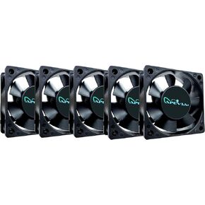 Apevia CF7015S-5 (5 Pk) 70mm x 70mm x 15mm Black Case Fan W/4PIN Molex + 3PIN Motherboard Adapter