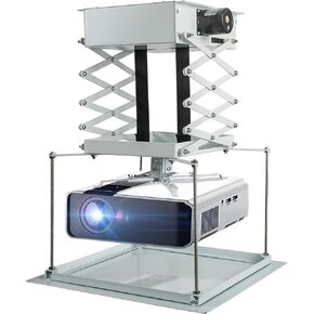 CGOLDENWALL 39" Ultra-Thin Hidden Projector Lift Motorized Projector Mount Adjustable, 44lbs Max Load, Remote Control, 18.9 * 18.9" Baseplate Customizable (Running Distance: 100cm/ 39.37") in Kuwait