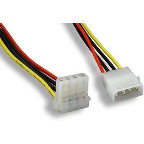 KENTEK 8 Inch 8" 4 Pin Molex 5.25 Male to Right Angle 90 Degree 4 Pin Molex 5.25 Female M/F IDE DC Internal Computer PC Power Cable Adapter Cord in Kuwait