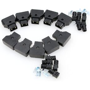 Male D-Tap Connector Dtap Plug Rewirable DIY Power Cable for BMCC BMPCC DSLR Rig V-Mount Anton Camera Battery (5pcs Male and Bend Relife) in Kuwait