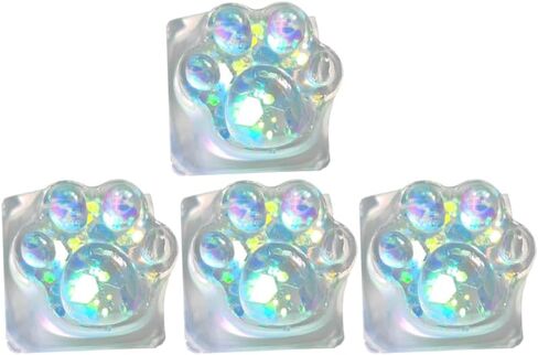 Cat Claw Keycap Backlight Key Cap Cute Resin Keycap ESC Keycaps Replacement for Cherry MX Switch Mechanical Keyboard DIY Decoration (Transparent) in Saudi Arabia