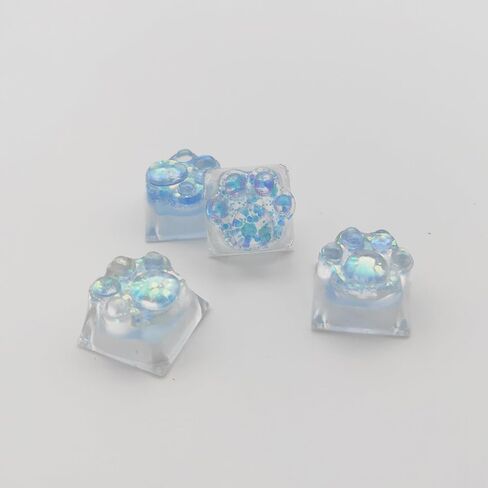 Cat Claw Keycap Backlight Key Cap Cute Resin Keycap ESC Keycaps Replacement for Cherry MX Switch Mechanical Keyboard DIY Decoration (Transparent) in Saudi Arabia