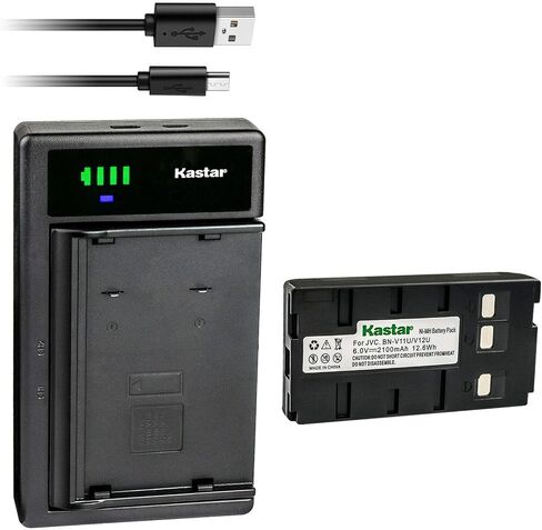 Kastar Smart USB Battery Charger Replacement for JVC GR-SXM161US GR-SXM200 GR-SXM235U GR-SXM240U GR-SXM245U GR-SXM250US GR-SXM255 GR-SXM256 GR-SXM260 GR-SXM260U GR-SXM260US GR-SXM265 in Saudi Arabia