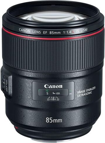 Canon EF 85mm f/1.4L is USM Lens (2271C002) with Filter Kit, Cap Keeper, and Cleaning Set (Renewed) in Saudi Arabia
