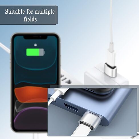 محول USB C (أنثى) إلى USB (ذكر) 2 حزمة، USB C إلى USB A محول تحويل موصل شحن سريع متوافق، أسود وفضي in Kuwait