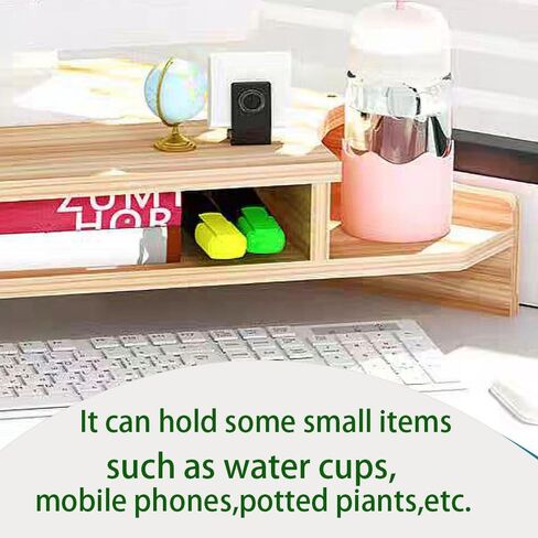 Triangle Monitor Stand Riser,Cut Triangle Save Space Desktop Corner,Desktop corner shelf with drawers wooden computer stand with storage laptop risers office organization. (Have drawers) in Kuwait