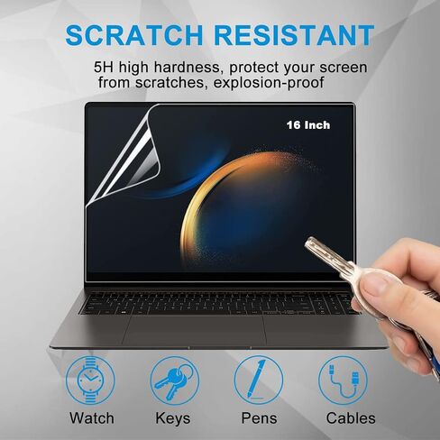 UUONDO 16 Inch HD Laptop Computer Screen Protector for 2023 New Galaxy Book 3 Pro 16"/Galaxy Book 3 Ultra 16"/Galaxy Book 3 Pro 360 16 Inch Laptop, Galaxy Book 3 NP960XFG NP960QFG NP960XFH（2 Pack） in Saudi Arabia