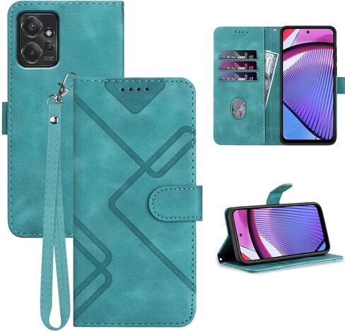 JHWVVTF for Moto G 5G 2023 Case Wallet/for Moto G 5G 2023 Phone Case,Card Holder Protector Leather Kick-Stand,Wrist Strap,Magnetic Closure,Shockproof Protective Flip Cases Cover (Red) in Kuwait