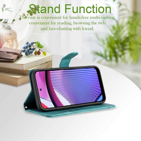 JHWVVTF for Moto G 5G 2023 Case Wallet/for Moto G 5G 2023 Phone Case,Card Holder Protector Leather Kick-Stand,Wrist Strap,Magnetic Closure,Shockproof Protective Flip Cases Cover (Red) in Kuwait