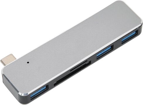 موزع USB C، محطة توصيل متعددة المنافذ 5 في 1 من النوع C الى الذاكرة/بطاقة التخزين/محول USB3.0 TF/SD فتحة بطاقة مزدوجة بروتوكول SD3.0 سرعة قراءة تبلغ حوالي 480 ميجابت لكل ثانية من التوصيل والقراءة in Kuwait
