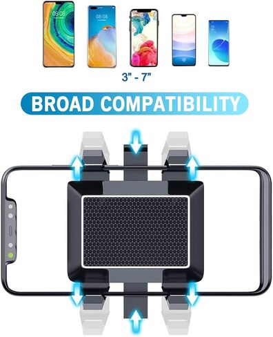 حامل موبايل لمراة الرؤية الخلفية للسيارة قابل للدوران 360 درجة وقابل للسحب مع طول قابل للتعديل مطور عالمي لجميع الموبايلات وجميع السيارات in Kuwait