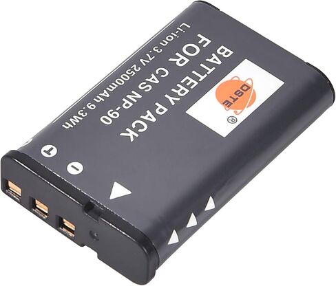 دي اس تي اي بديل لبطارية NP-90 2X + محول شاحن سيارة للسفر DC94 متوافق مع كاميرا كاسيو اكسيليم EX-H10 EX-H15 EX-H20 EX-FH100 in Saudi Arabia