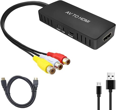 محول MythGeek RCA إلى HDMI، يدعم 1080P PAL/NTSC، متوافق مع مشغلات PS one، PS2، PS3، STB، Xbox، VHS، VCR، Blue-Ray DVD in Kuwait