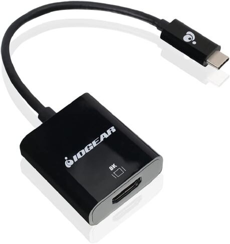 IOGEAR USB Type-C to 8K HDMI Adapter, 8K @60Hz, True 4K @120Hz, Compatible with All Type C, USB4, Thunderbolt 3 and Thunderbolt 4, GUC3CHD8K in Saudi Arabia