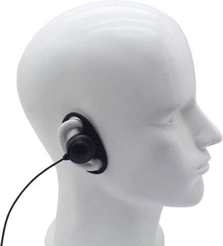 D Shape Clip-Ear Headset Earpiece PTT with Mic Compatible with Motorola Two-Way Radio CLS1410 RMM2050 GP300 CP200 PR400 CLS1110 (10 Pcs) in Saudi Arabia