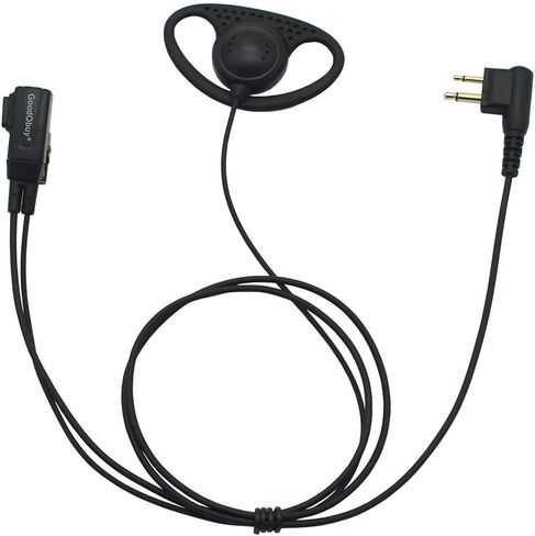 D Shape Clip-Ear Headset Earpiece PTT with Mic Compatible with Motorola Two-Way Radio CLS1410 RMM2050 GP300 CP200 PR400 CLS1110 (10 Pcs) in Saudi Arabia