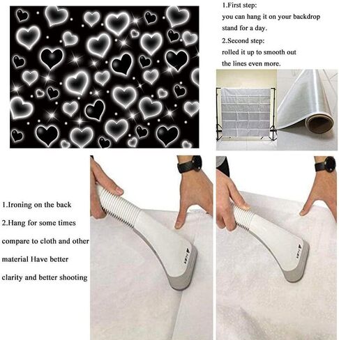 Black Heart Early 2000s Backdrop Love Heart 90s Old School Photography Background Sweet 16th 18th 21th 30th Women Men Happy Birthday Party Decoration 7x5FT in Saudi Arabia