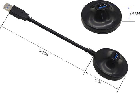 كيبل وصلة USB 3.0 بطول 4.7 قدم مع قاعدة ذكر الى انثى لنقل البيانات بسرعة 5 جيجابايت في الثانية من يوشنج لمحرك فلاش USB والكيبورد والماوس in Kuwait