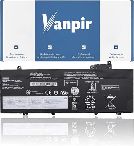 Vanpir L17L3P71 01AV478 Laptop Battery, 11.58V 57Wh 4920mAh 3-Cell Compatible with Lenovo ThinkPad T480s Series Notebook 01AV479 L17M3P71 L17S3P71 SB10K97621 in Saudi Arabia