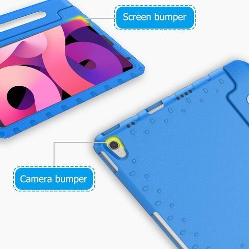 AVAWO Kids Case for iPad Air 5th Generation 2022/ 4th Generation 2020, iPad Air 10.9 Case - Light Weight Shockproof Handle Stand Case for Kids Child Toddlers Boys, Blue in Kuwait