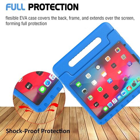 AVAWO Kids Case for iPad Air 5th Generation 2022/ 4th Generation 2020, iPad Air 10.9 Case - Light Weight Shockproof Handle Stand Case for Kids Child Toddlers Boys, Blue in Kuwait